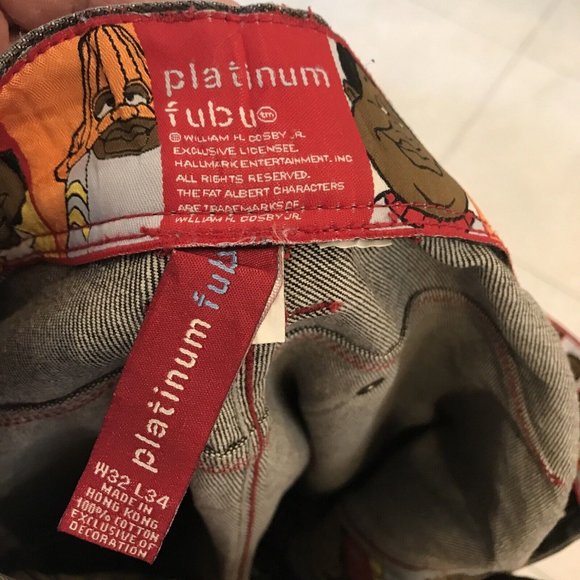 Platinum Fubu Men's Jeans Size W32 / L34 FAT ALBERT And The Junkyard Gang - Picture 11 of 14
